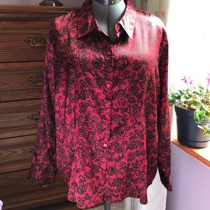 Red back blouse